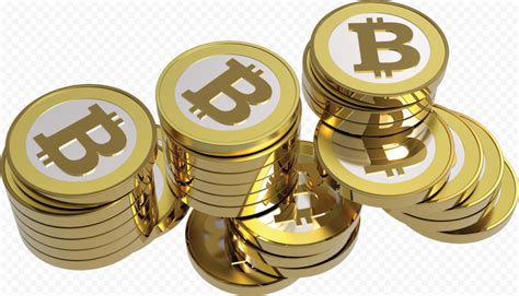 HD Group Of Realistic 3D Bitcoin Coins PNG | Citypng