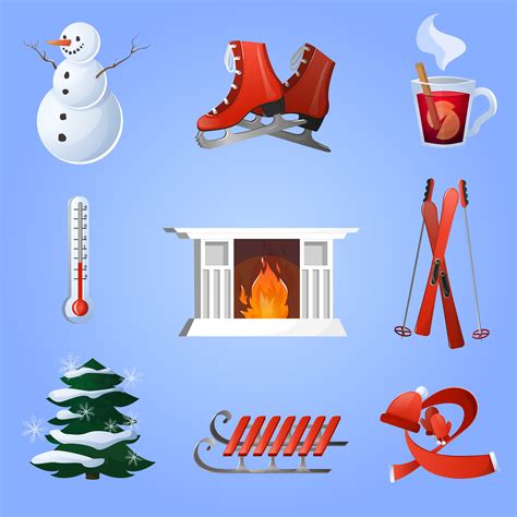 Winter Icons Set 444635 Vector Art at Vecteezy