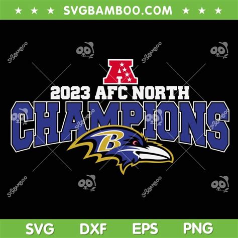 Ravens 2023 AFC North Champions SVG PNG