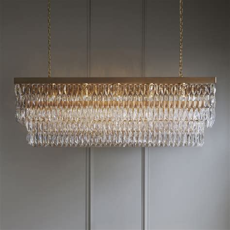 Clear Crystal Rectangular Chandelier - Tigermoth Lighting