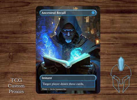 Ancestral Recall Magic Playtest Proxy Fullart - Etsy