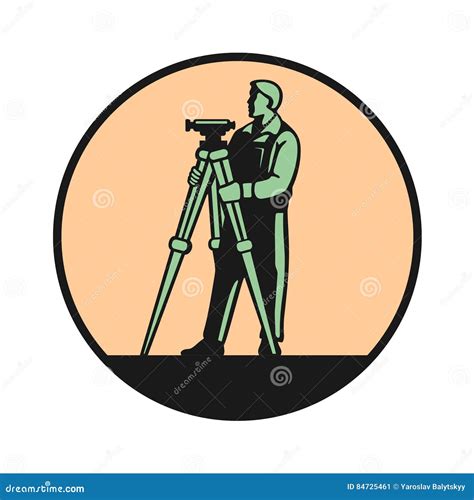 Surveyor stock vector. Illustration of worker, logo, construction ...