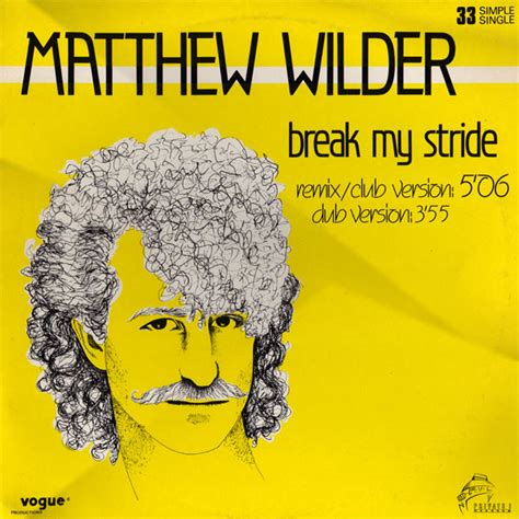 Matthew Wilder - Break My Stride (1983, Vinyl) | Discogs