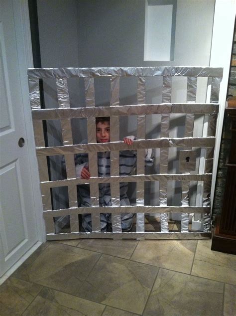 Home made jail cell n prisoner outfit for Trick or Trunk 🎃👻 | Prison idea, Jail cell, Halloween ...