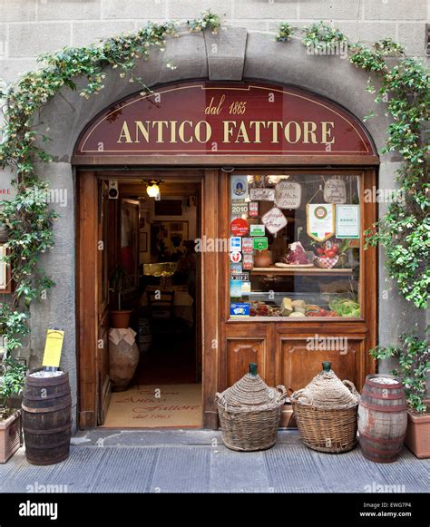 Italian deli shop front Lucca Italy Stock Photo - Alamy