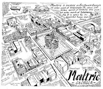 The Barthet Gallery: Map of Moultrie, GA 1990