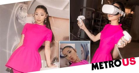 Ariana Grande pretty in Barbie pink for her r.e.m beauty launch | Metro ...