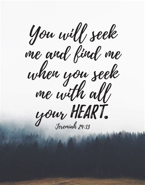 Seek me with all your heart – Jeremiah 29:13 – Seeds of Faith