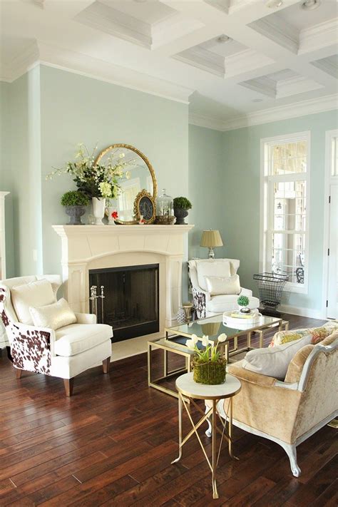 Easy Spring decorating! (Wall color: Sherwin William's Rainwashed) | DIY Home Decor | Pinterest ...