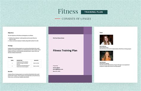 Fitness Plan Templates In Word Fitness Training Plan Template Word ...