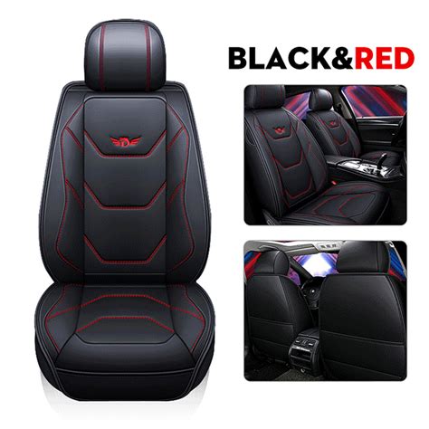 Leather Car Seat Cover, Universal Fit for Car/SUV/Truck/Auto Faux Leatherette Automotive Vehicle ...