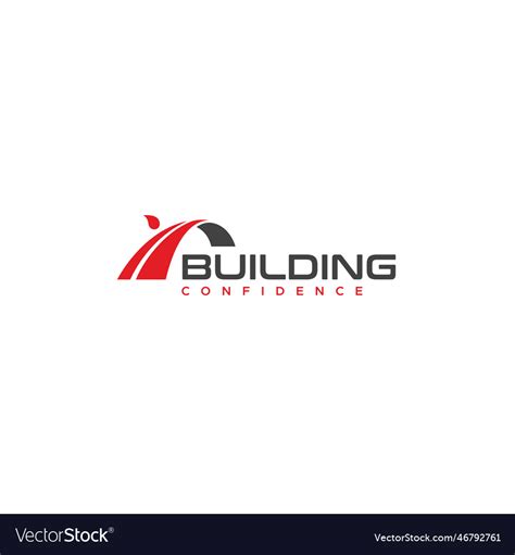 Minimalist simple building confidence logo design Vector Image