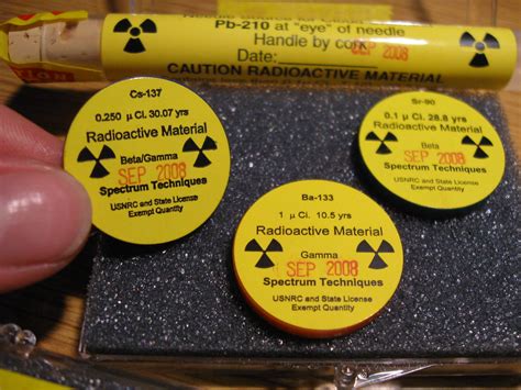 Caesium 137, Strontium 90, Barium 133, Lead 210 - a photo on Flickriver