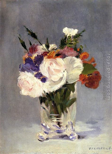 Flowers In A Crystal Vase II by Edouard Manet | Oil Painting Reproduction