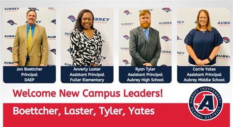 Aubrey ISD Welcomes New Campus Leaders | Aubrey Middle School