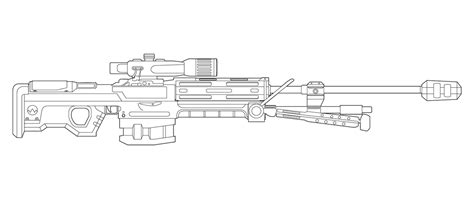 Halo SRS99 AM Lineart by MasterChiefFox on DeviantArt