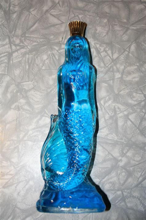 MOD MCM VINTAGE GLASS MERMAID BOTTLE DECANTER AVON RESERVED