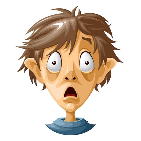 Premium Vector | Face of surprised boy.