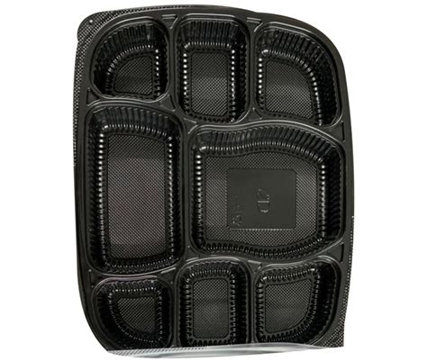 8 cp Black PET Disposable Meal Packaging Tray at Rs 13.6/piece in Noida ...