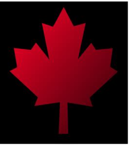 Canada Maple Leaf Pin Black Background Clip Art at Clker.com - vector ...