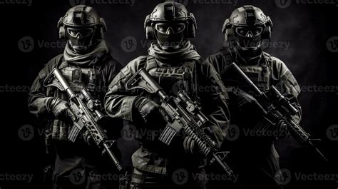 Special Armed Forces with weapons, Generative AI 31180191 Stock Photo ...