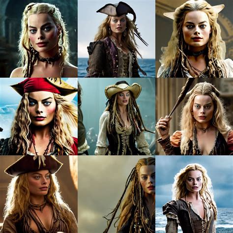 margot robbie in pirates of the caribbean | Stable Diffusion