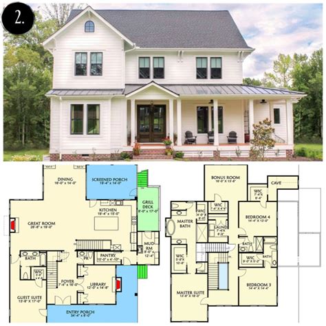 10 Modern Farmhouse Floor Plans I Love - Rooms For Rent blog | House blueprints, Ev zemin ...