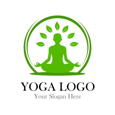 nature yoga logo 7955161 Vector Art at Vecteezy