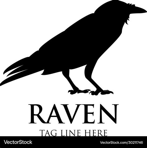 Raven logo icon design Royalty Free Vector Image