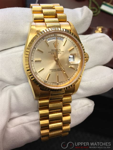 Rolex President Gold Day-Date 18238 Complete - Upper Watches