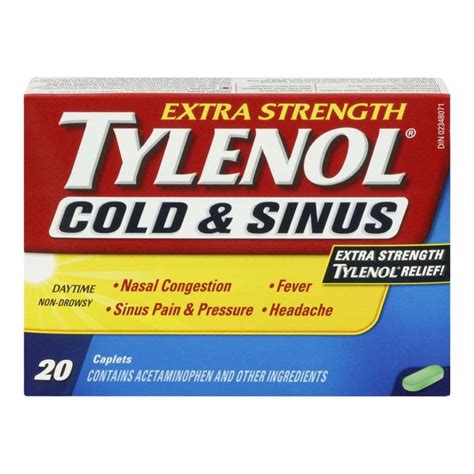 Tylenol Cold & Sinus Extra Strength Non Drowsy 20 Tab - Young's Pharmacy & Homecare