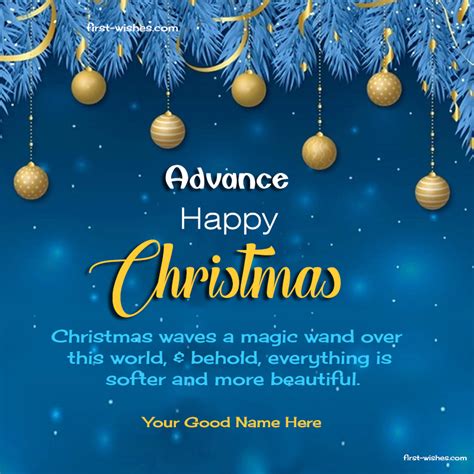 Advance Merry Christmas Wishes Greeting Image