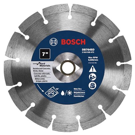 Bosch 7 in. Diamond Hard Premium Plus Circular Saw Blade for Pavers, Soft Brick, and Concrete ...