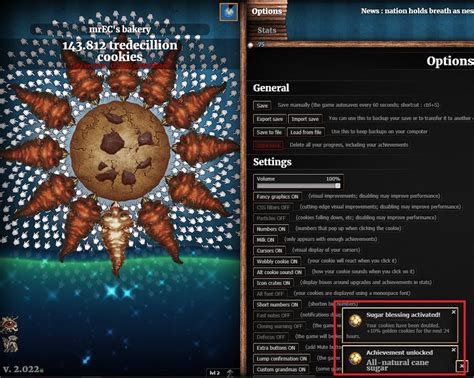 My very first golden sugar lump ! (Achievement unlocked) : CookieClicker