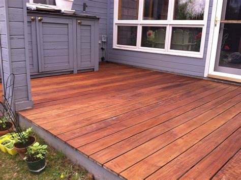 Cabot's Australian Timber Oil deck stain in Natural on an ipe deck ...