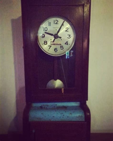 #vintage Time clock with punch card used as a attendance marker #Time #clock | Clock, Antique ...