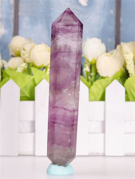 125mm Natural Fluorite Tower Pink Fluorite Point Double - Etsy UK