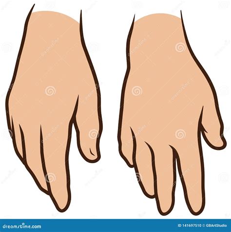 Cartoon White Human Hands Vector Icons Set Stock Vector - Illustration ...