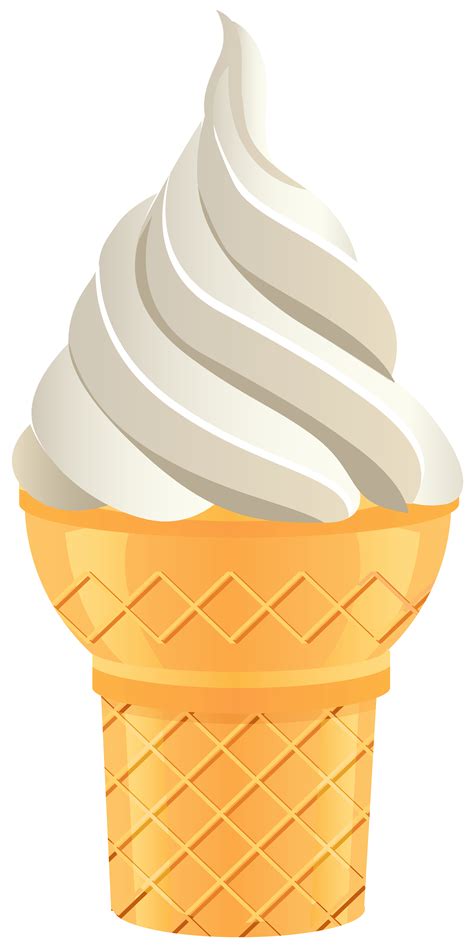 Vanilla Ice Cream Cone PNG Transparent Clip Art Image | Gallery Yopriceville - High-Quality Free ...