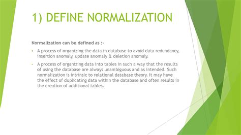 SOLUTION: Normalization and types of normalization - Studypool