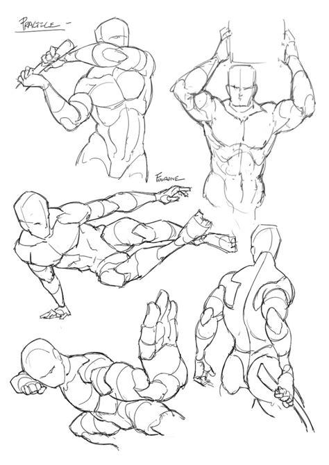 ArtStation - anatomy posing practice, Fourone wong #Digital2D #Characters #Concept Art ...