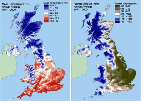 Average Annual Rainfall Map Uk