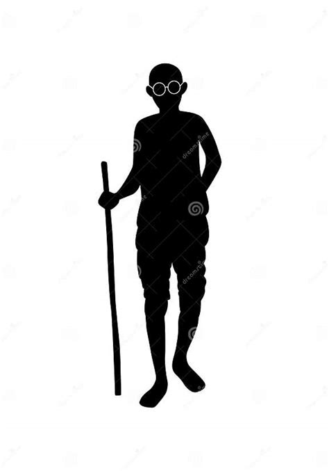 Happy Gandhi Jayanti Graphic Resource with Walking Stick Glasses or ...