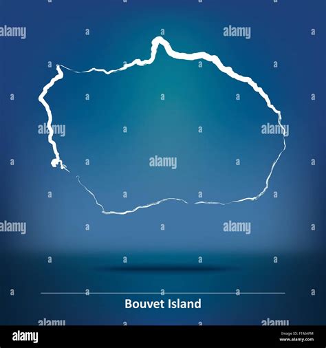 Doodle Map of Bouvet Island - vector illustration Stock Vector Image ...