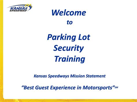 Parking Lot Security | Kansas Speedway Training