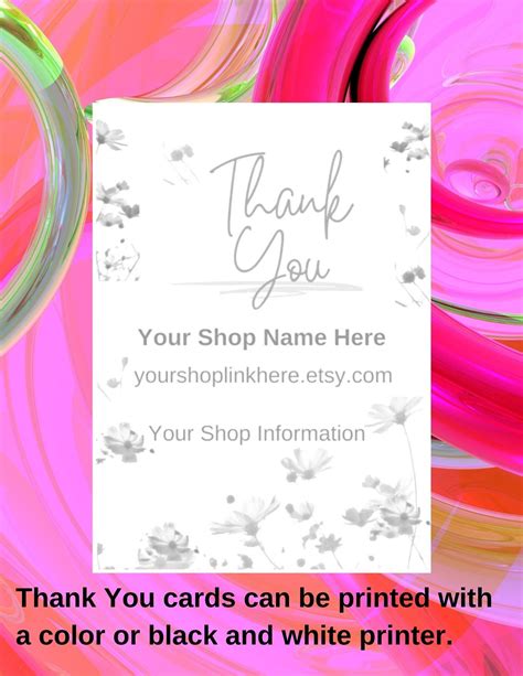 Personalized Thank You Cards, Printable Thank You Cards, Thank You Tags, Personalised, Download ...