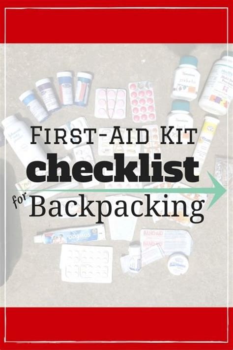 First-Aid Kit Checklist For Backpacking