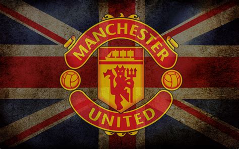 Download wallpapers Manchester United FC, emblem, british flag, Premier ...