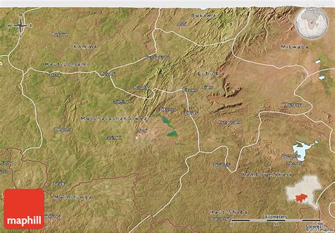 Satellite 3D Map of Kolwezi