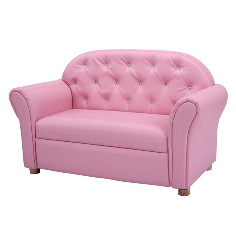 Vivan Interio New style wood frame pink children sofa small sofa kids ...